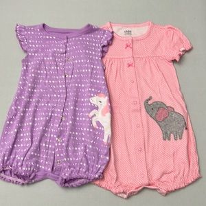 ‼️CLEARANCE Child Of Mine 2 Pack Rompers Size 24m